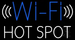 Blue Wifi Hot Spot Block LED Neon Sign