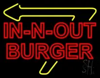Double Stroke In N Out Burger With Arrow LED Neon Sign