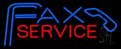 Fax Service With Logo 2 LED Neon Sign