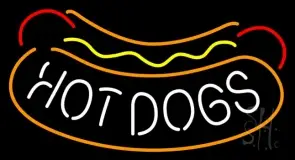 White Hotdogs Logo LED Neon Sign