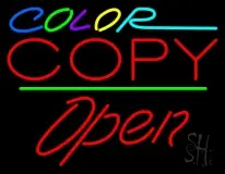 Multi Colored Color Copy Open 2 LED Neon Sign