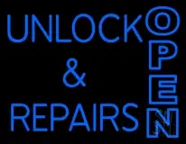 Unlock And Repairs Open 2 LED Neon Sign