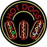 Circle Hot Dogs LED Neon Sign