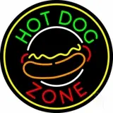 Circle Hot Dog Zone LED Neon Sign