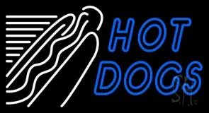 Double Stroke Hot Dogs 2 LED Neon Sign