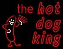 The Hot Dog King LED Neon Sign