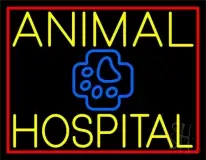 Yellow Animal Hospital with Logo LED Neon Sign