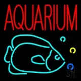Red Aquarium Fish Logo LED Neon Sign