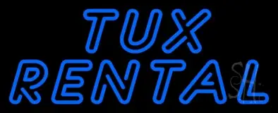 Blue Double Stroke Tux Rental LED Neon Sign