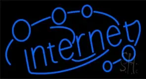 Blue Internet LED Neon Sign