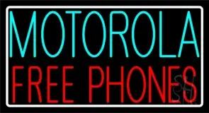 Blue Motorola Red Free Phone 1 LED Neon Sign
