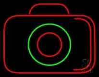 Camera Black Colored LED Neon Sign