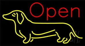 Dog Flashing Open 2 LED Neon Sign
