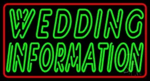 Double Stroke Wedding Information LED Neon Sign