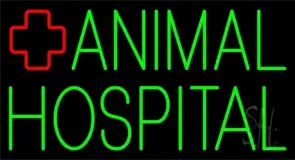 Green Animal Hospital Logo 2 LED Neon Sign