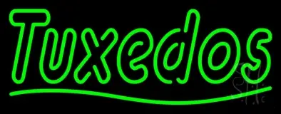 Green Double Stroke Tuxedos LED Neon Sign
