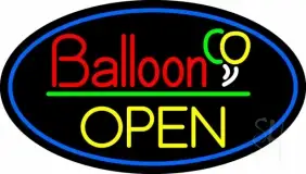 Oval Block Open Balloon LED Neon Sign