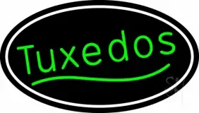 Oval Green Tuxedos LED Neon Sign
