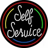 Pink Self Service Cursive 1 LED Neon Sign