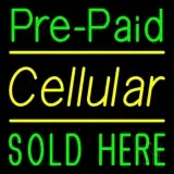 Pre Paid Cellular Sold Here 2 LED Neon Sign