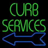 Red Curb Service 1 LED Neon Sign