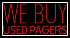Red We Buy Used Pagers LED Neon Sign