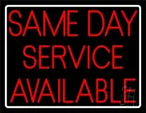 Same Day Service Available White Border LED Neon Sign