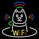 Wifi With Dog Logo LED Neon Sign