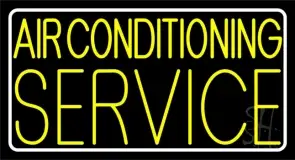 Yellow Air Conditioning Service Block LED Neon Sign