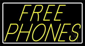 Yellow Free Phone LED Neon Sign