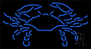 Blue Crab Logo 1 LED Neon Sign