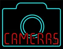 Cameras Turquoise Colored LED Neon Sign