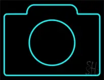 Camera Turquoise Colored LED Neon Sign