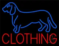 Blue Dog Red Clothing LED Neon Sign