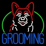 Dog Blue Grooming LED Neon Sign