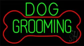 Green Dog Grooming Red Bone LED Neon Sign