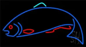 Fish Blue 1 LED Neon Sign