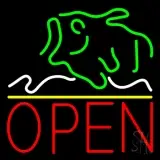 Fish Open 2 LED Neon Sign