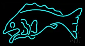 Fish Tuquoise Logo 1 LED Neon Sign