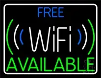 Free Wifi Available LED Neon Sign