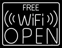 Free Wifi Open LED Neon Sign