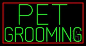 Green Pet Grooming Block LED Neon Sign
