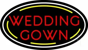 Oval Wedding Gown LED Neon Sign