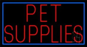 Pet Supplies Blue Border LED Neon Sign