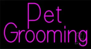 Pink Pet Grooming LED Neon Sign