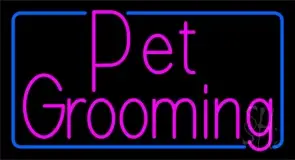 Pink Pet Grooming 1 LED Neon Sign
