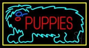 Puppies Block LED Neon Sign