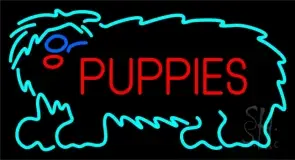 Puppies Block 1 LED Neon Sign