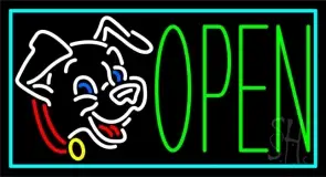 Puppies Open 1 LED Neon Sign