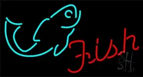 Red Fish Logo 1 LED Neon Sign